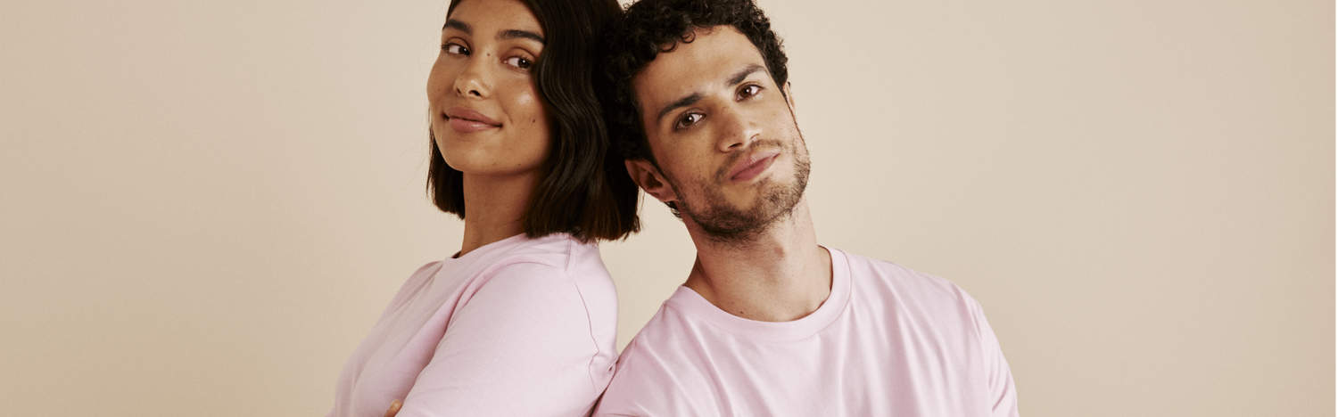 Models wearing Earth Positive Sustainable T-Shirts